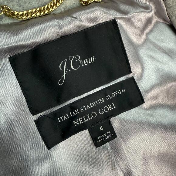 J. Crew Cocoon Coat In Italian Stadium-cloth Wool Blend For Women Gray Size 4 - Picture 9 of 13